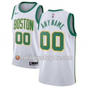 Maillot Basket Homme Boston Celtics Personnalisé 2018-19 Nike City Edition Blanc Swingman